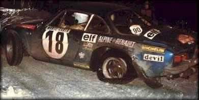 Alpine-Renault A110 1800 Andruet-Biche Monte-Carlo 1973 - Col de Couillole